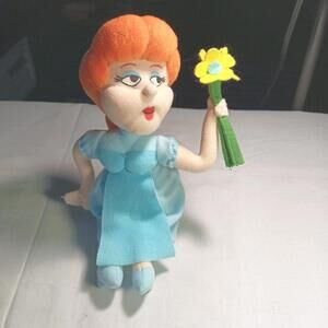 Rocky and Bullwinkle Nell Fenwick 9" Plush Stuffed Toy 1999 CVS Stuffed Animal